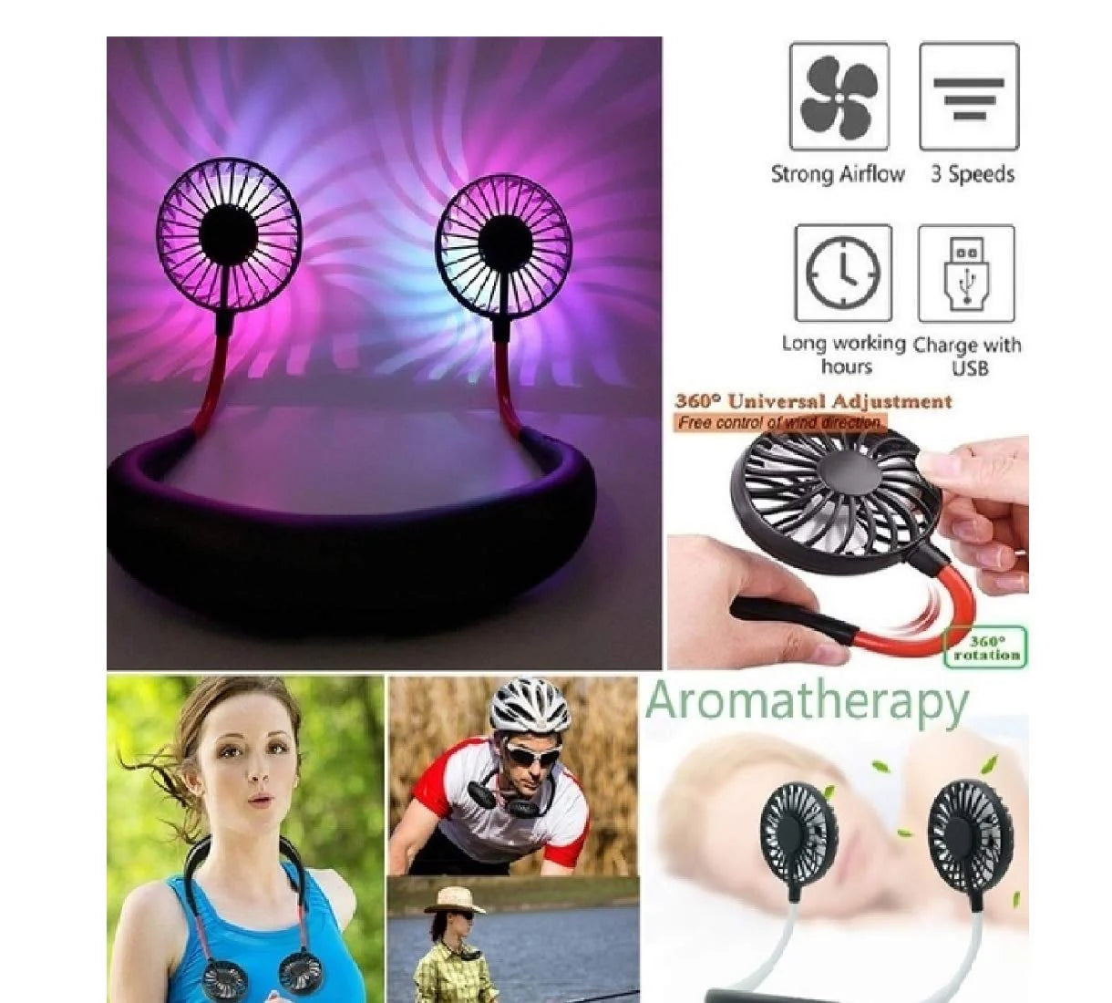 Sports Portable Hanging Neck Small Fan