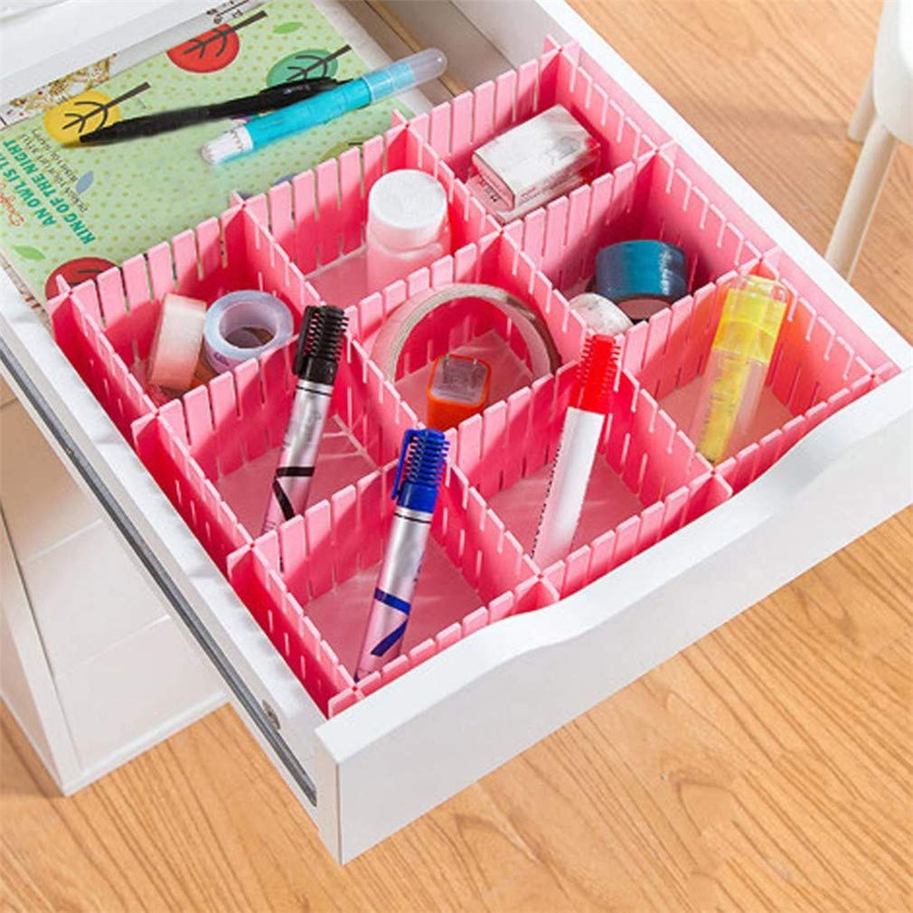 4pcs - Drawer Organizer, Wardrobe and Drawer Organizing, Adjustable Drawer Organizer Strips