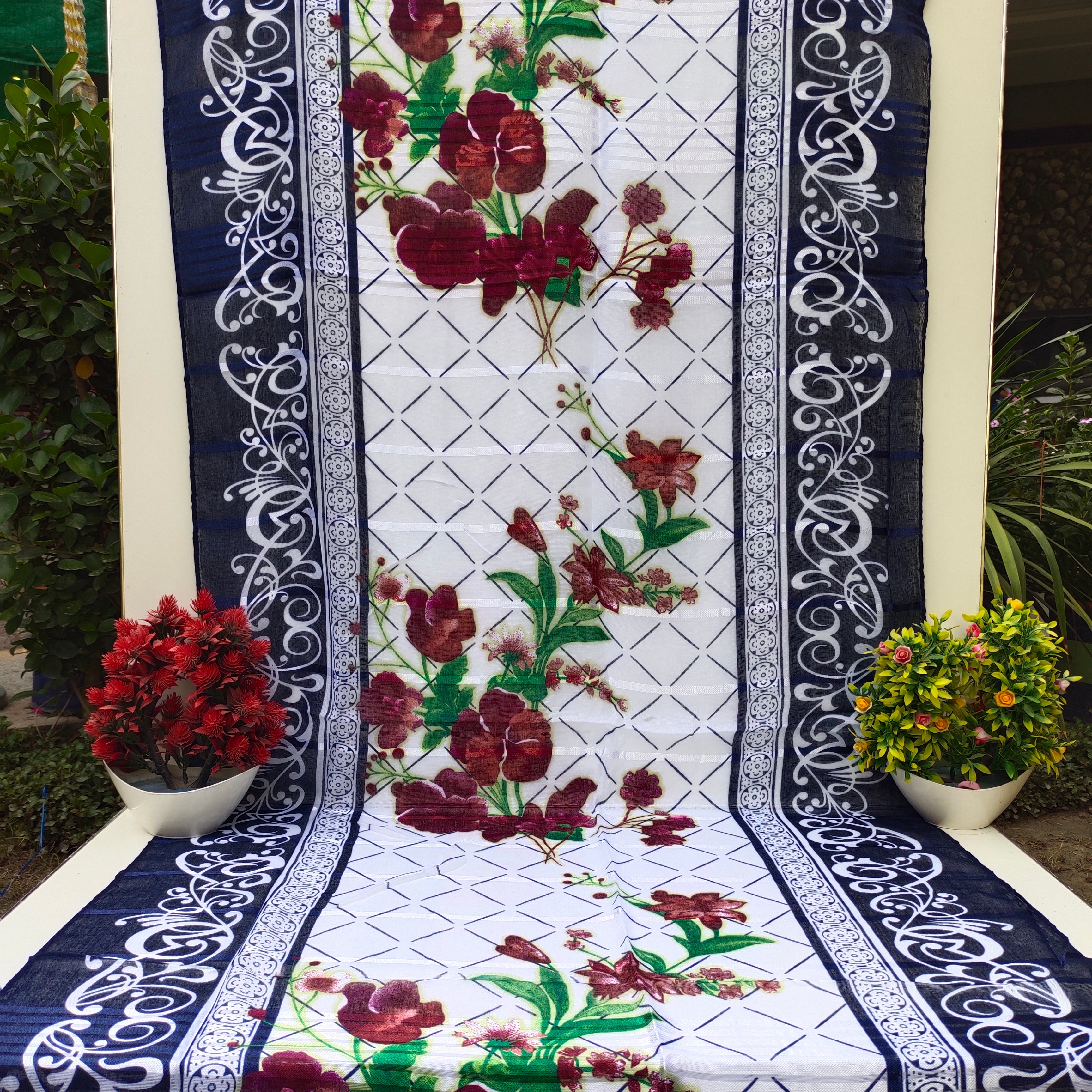 Elegant Cotton Mix Stoller (Blue) | IS-25