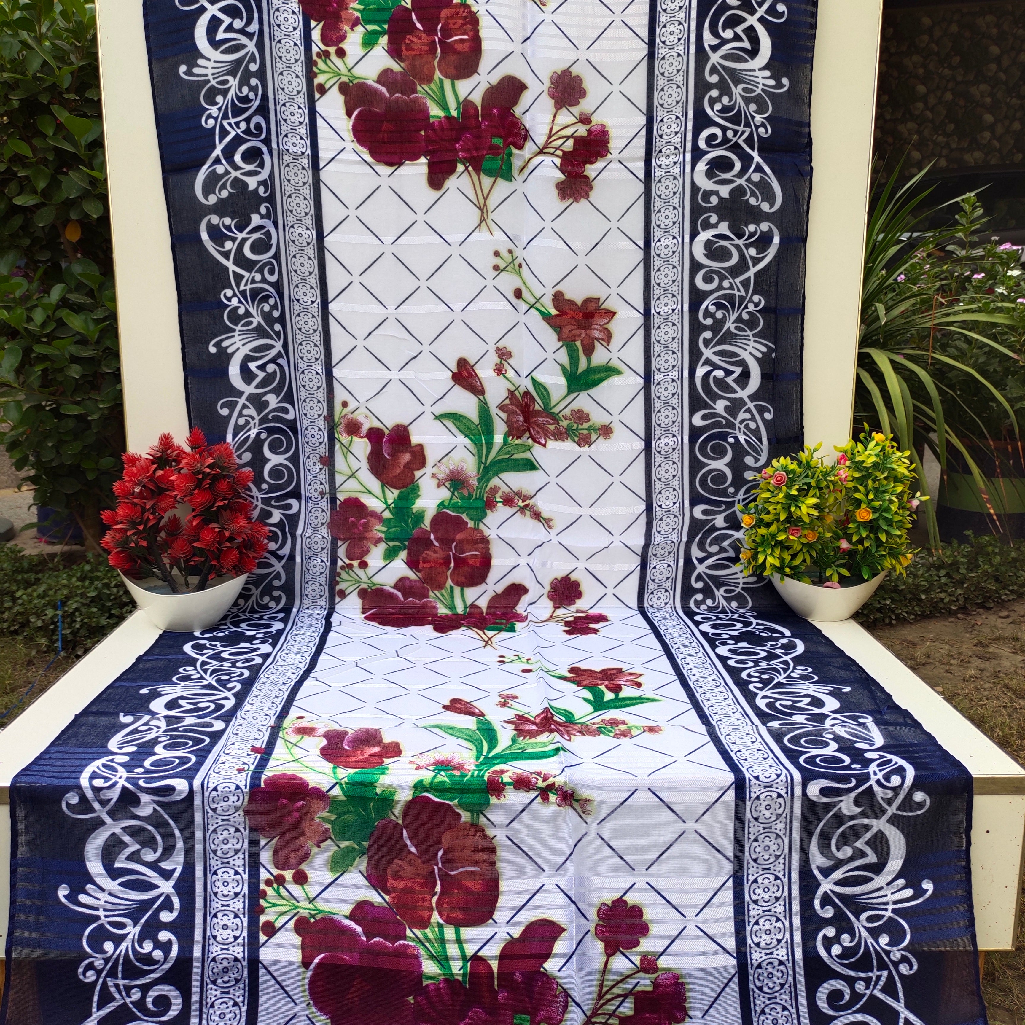 Elegant Cotton Mix Stoller (Blue) | IS-25