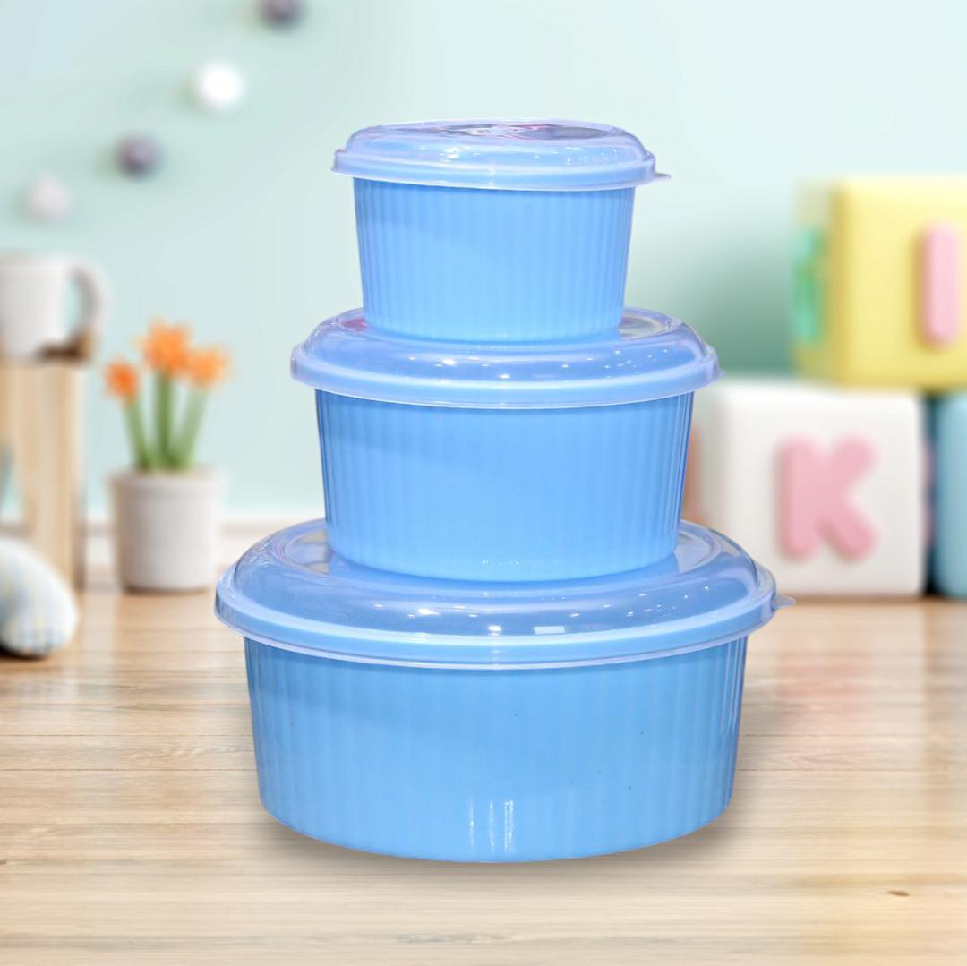 Essentials 3 Pcs Blue Bowl Set for Kitchen & Dining