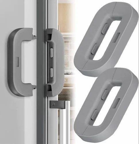 Child Safety Refrigerator Lock – Self-Adhesive Double Button Childproof Freezer Door Lock (Multicolor)
